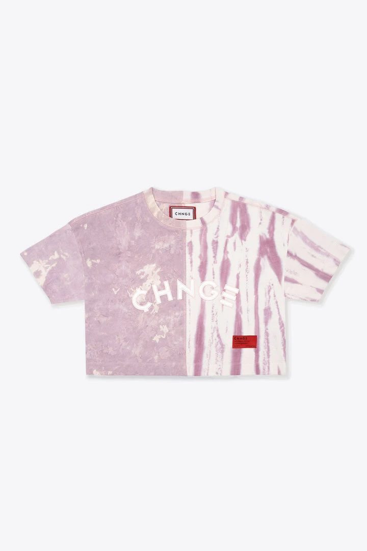 Sree Santhosh Tie Dye Pieced University S/S Crop (Mauve/Chalk) Best Selling 3 Sree Santhosh Tie Dye Pieced University S/S Crop (Mauve/Chalk) Best Selling