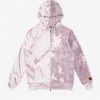Sree Santhosh Mauve/Mauve Tie Dye Pieced Logo Zip Hoodie