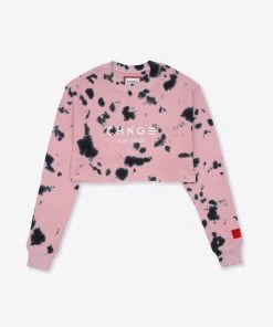 Sree Santhosh Tie Dye CHNGE Worldwide Crop L/S Thermal (Mauve)