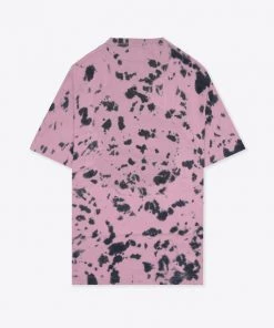 Sree Santhosh Best Selling Tie Dye Butterfly Logo T-Shirt Dress (Mauve/Black)