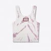 Sree Santhosh Tiger Stripe Tie Dye Logo Ribbed Tank (Mauve/Chalk) Best Selling