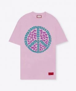 Sree Santhosh Peace Butterfly T-Shirt Dress (Mauve)