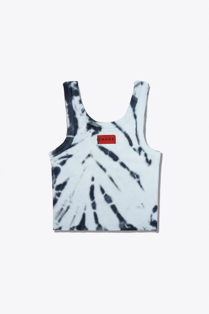 Sree Santhosh Tiger Stripe Tie Dye Logo Ribbed Tank (Mint) Best Selling 4 Sree Santhosh Tiger Stripe Tie Dye Logo Ribbed Tank (Mint) Best Selling