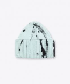 Sree Santhosh Hats Tie Dye Oversized Beanie (Mint/Black)