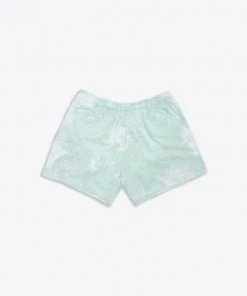 Sree Santhosh Mint Marbled Tie Dye Sweatshorts Best Selling