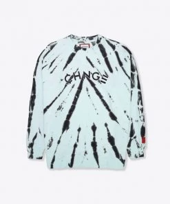 Sree Santhosh Mint/Black CHNGE Logo Tiger Tie Dye Crewneck Best Selling