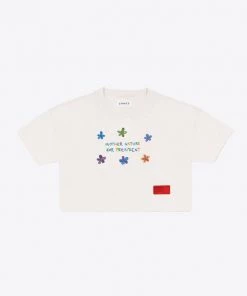 Sree Santhosh Mother Nature For President Crop (Chalk) Best Selling