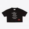 Sree Santhosh Respecting Women Crop Top (Black)