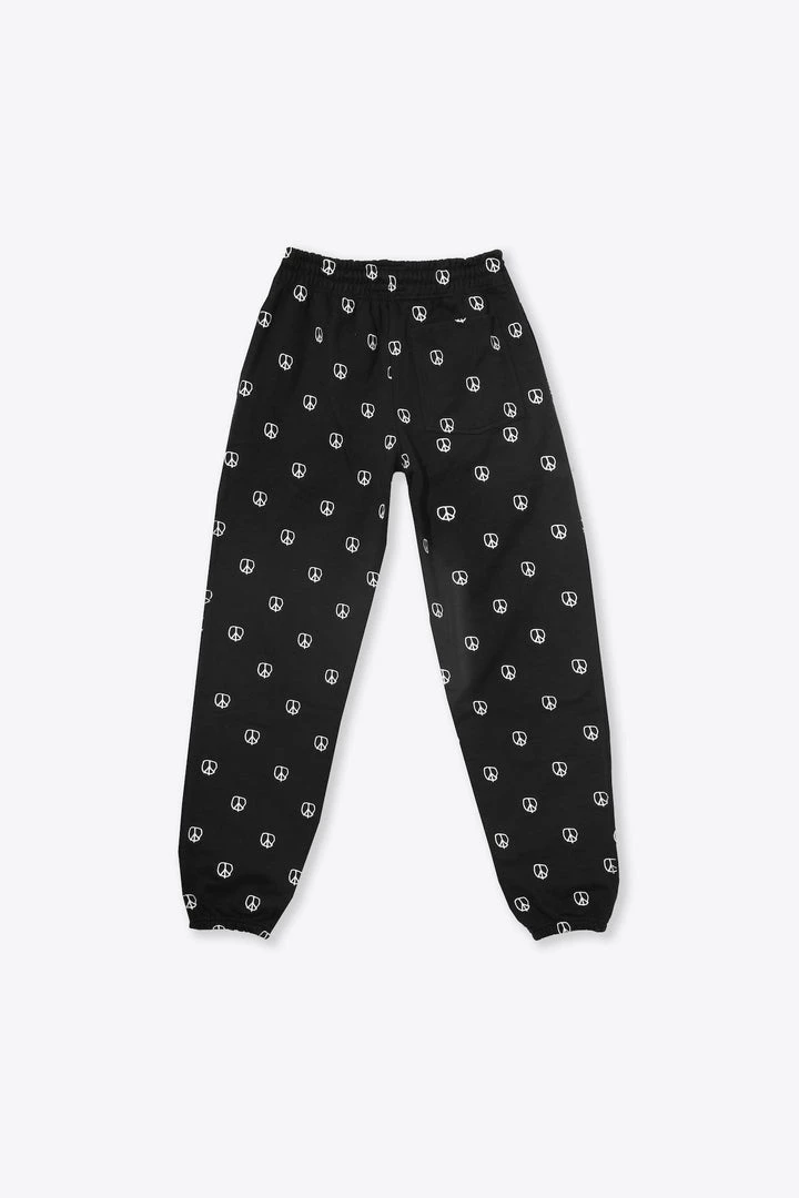 Sree Santhosh Embroidered Peace Sweatpants (Black) Best Selling 4 Sree Santhosh Embroidered Peace Sweatpants (Black) Best Selling