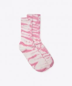 Sree Santhosh Pink Tiger Tie Dye CHNGE Logo Socks