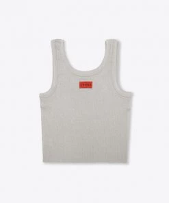 Sree Santhosh P2TP Ribbed Tank (Sand) Best Selling