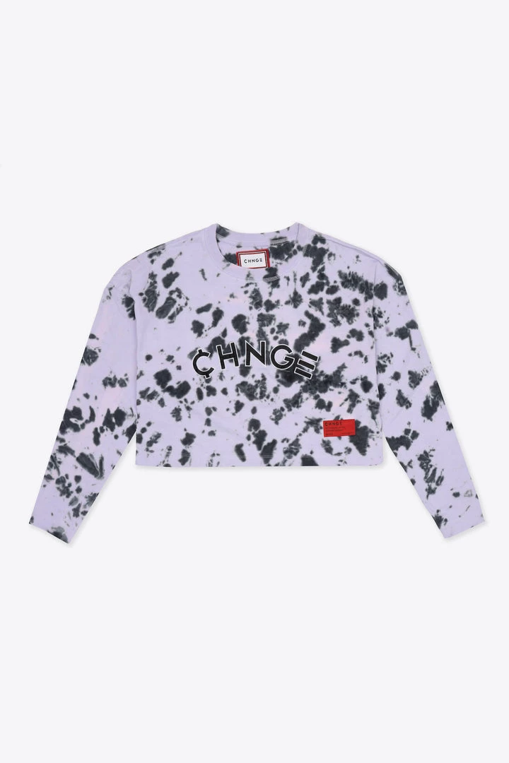 Sree Santhosh Best Selling Tie Dye University L/S Crop (Violet/Black) 3 Sree Santhosh Best Selling Tie Dye University L/S Crop (Violet/Black)