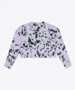 Sree Santhosh Best Selling Tie Dye University L/S Crop (Violet/Black)