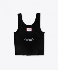Sree Santhosh SYLP Zero Waste Ribbed Tank (Black) Best Selling
