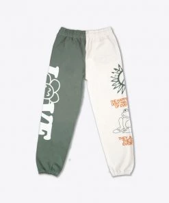 Sree Santhosh Best Selling Happy People Sweatpants (Chalk/Juniper)