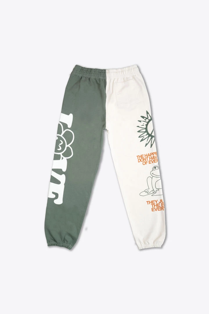 Sree Santhosh Best Selling Happy People Sweatpants (Chalk/Juniper) 4 Sree Santhosh Best Selling Happy People Sweatpants (Chalk/Juniper)