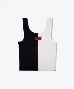 Sree Santhosh Pieced Ribbed Tank (Black/Chalk)