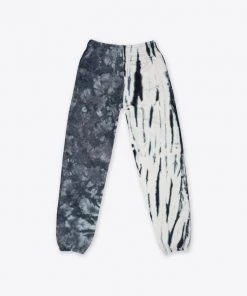 Sree Santhosh Best Selling Black/Chalk Pieced Tie Dye University Sweatpant