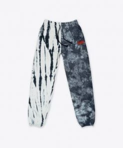 Sree Santhosh Best Selling Black/Chalk Pieced Tie Dye University Sweatpant