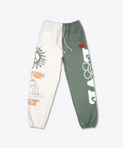 Sree Santhosh Best Selling Happy People Sweatpants (Chalk/Juniper)