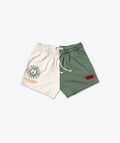 Sree Santhosh Happy People Sweatshorts (Chalk/Juniper)