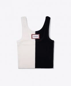 Sree Santhosh Pieced Ribbed Tank (Black/Chalk)