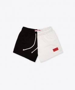 Sree Santhosh Best Selling Chalk/Black Pieced Sweatshorts