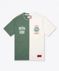 Sree Santhosh Best Selling Happy Love Pieced S/S T-Shirt (Juniper/Chalk)