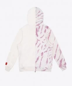 Sree Santhosh Best Selling Mauve/Chalk Tie Dye Pieced Logo Zip Hoodie