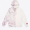 Sree Santhosh Best Selling Mauve/Chalk Tie Dye Pieced Logo Zip Hoodie