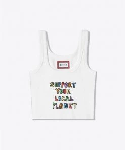 Sree Santhosh Best Selling SYLP Ribbed Tank (White)