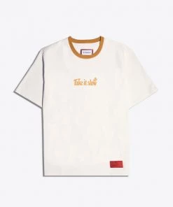 Sree Santhosh Take It Slow S/S Ringer T-Shirt (Chalk)
