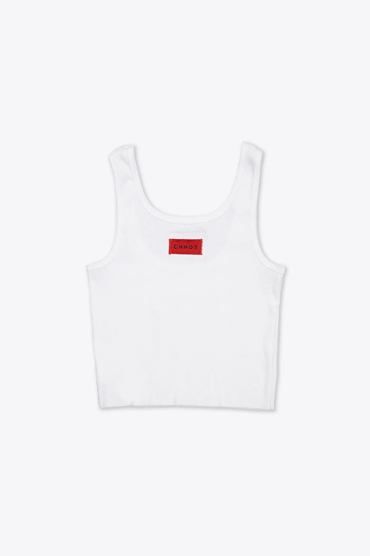 Sree Santhosh Love Whoever Zero Waste Ribbed Tank (White) ♻️ 5 Sree Santhosh Love Whoever Zero Waste Ribbed Tank (White) ♻️