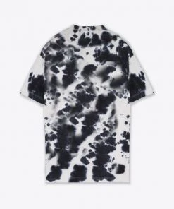 Sree Santhosh Tie Dye Butterfly Logo T-Shirt Dress (Chalk/Black)