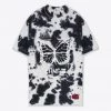 Sree Santhosh Tie Dye Butterfly Logo T-Shirt Dress (Chalk/Black)