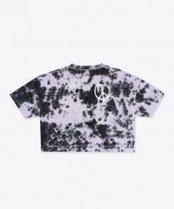Sree Santhosh Tie Dye Love Peace S/S Crop (Violet)