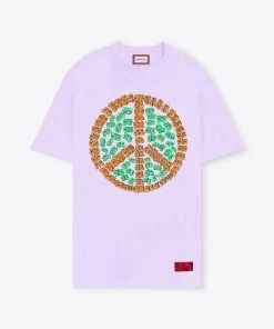 Sree Santhosh Peace Butterfly T-Shirt Dress (Violet)