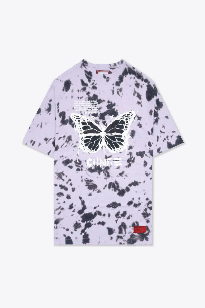 Sree Santhosh Tie Dye Butterfly Logo T-Shirt Dress (Violet/Black) Best Selling 3 Sree Santhosh Tie Dye Butterfly Logo T-Shirt Dress (Violet/Black) Best Selling