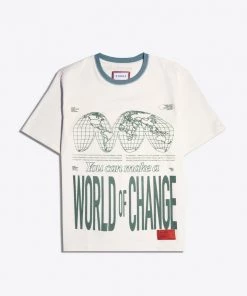 Sree Santhosh World Of Change S/S Ringer T-Shirt (Chalk)
