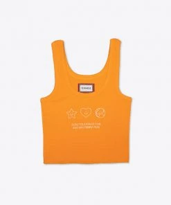 Sree Santhosh ZTFAD Ribbed Tank (Orange Slice) Best Selling